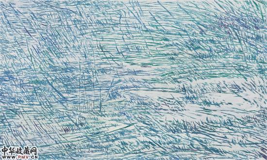 　　薛珺 Xue Jun_骤雨时刻-狂飙 No.10 A Moment of Rain – Hurricane No.10_油画 Oil Paints_90x150cm_2015