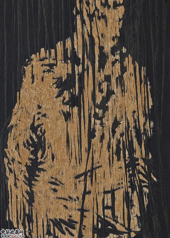 05图五邝巧珍 《横滨》，木、丙烯、色粉，12.5x19cm，2013