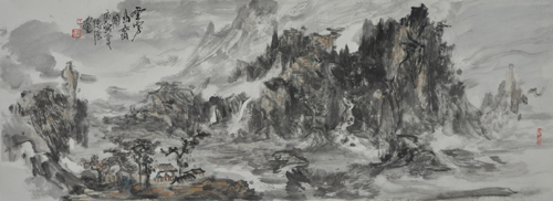 云雾山峦图