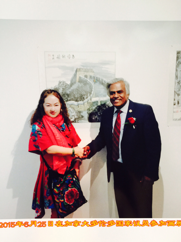 2015年在加拿大参加画展