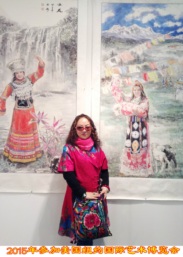 2015年参加美国纽约国际艺术博览会画展