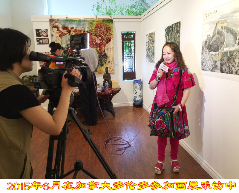 2015年6月在加拿大参加画展