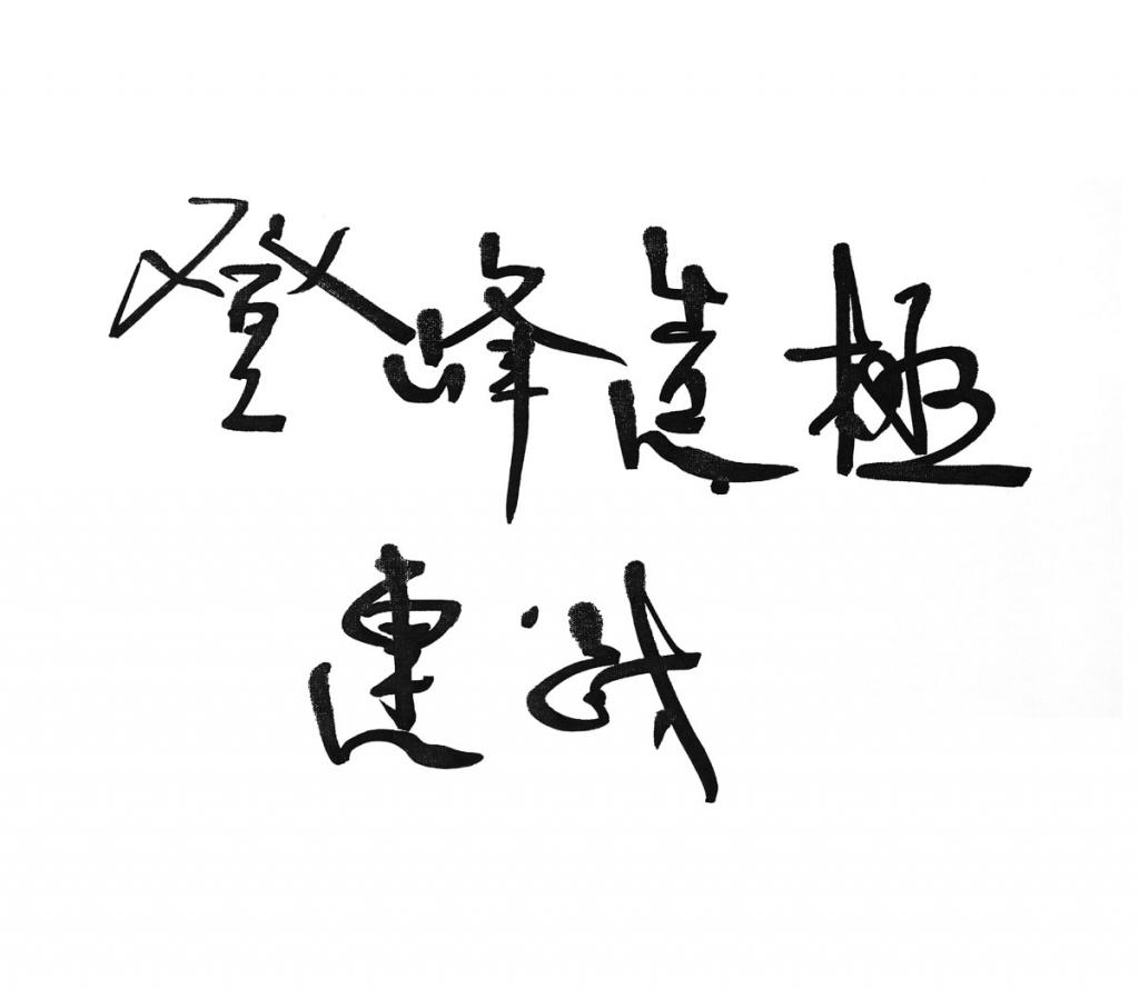 连战主席为《中华腾飞图》题词《登峰造极》