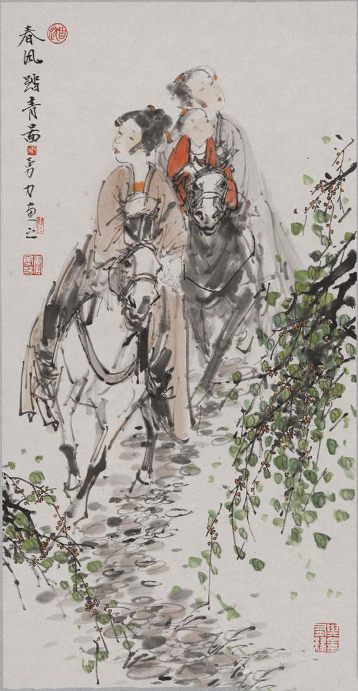 春风踏青图