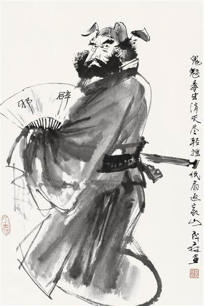 钟馗 立轴 水墨纸本 
