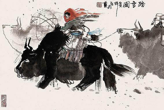 人物 镜心 设色纸本