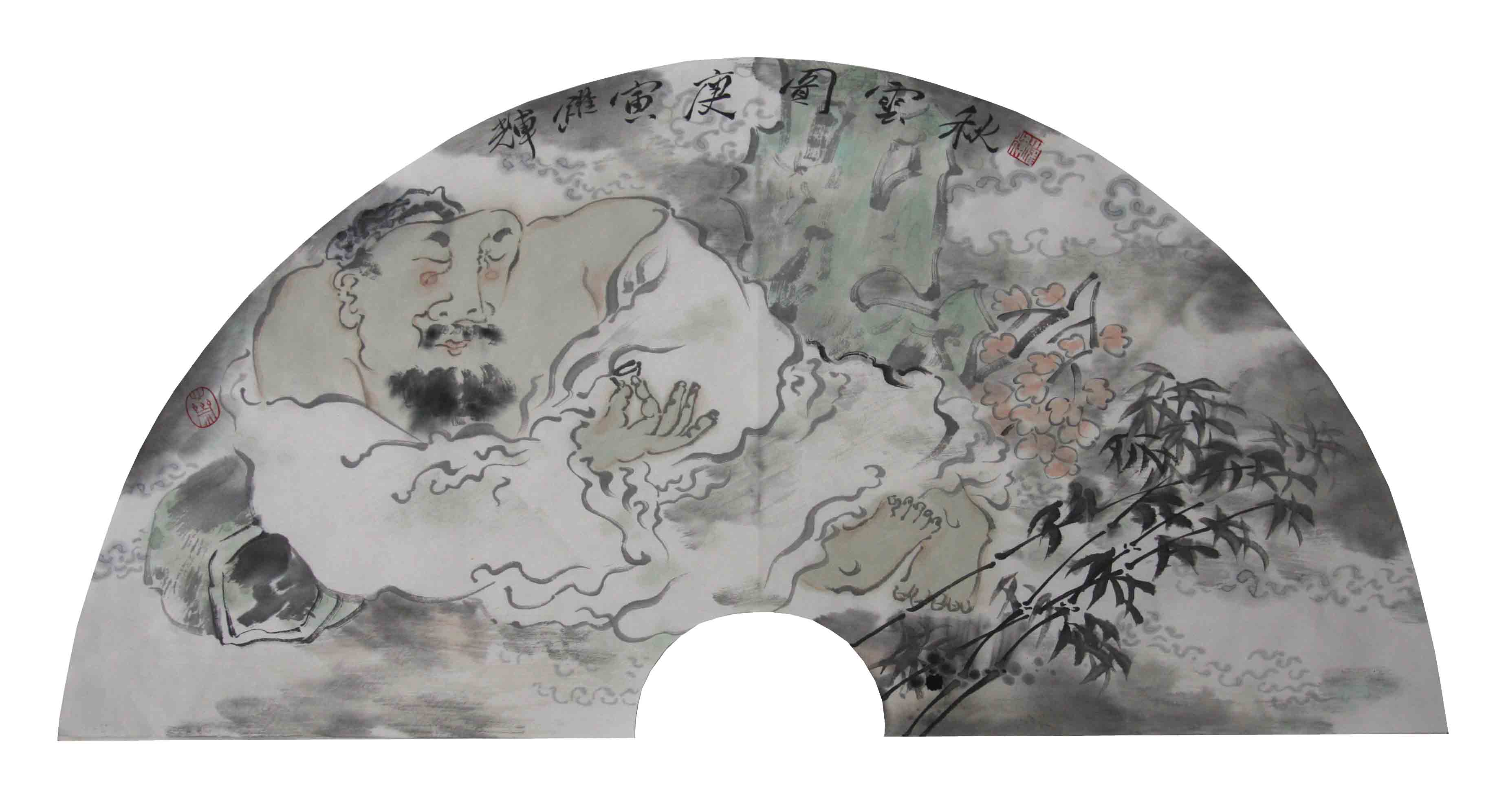 水墨小品扇面