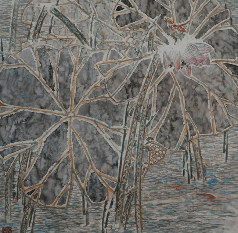 《荷塘》60*48CM 1986