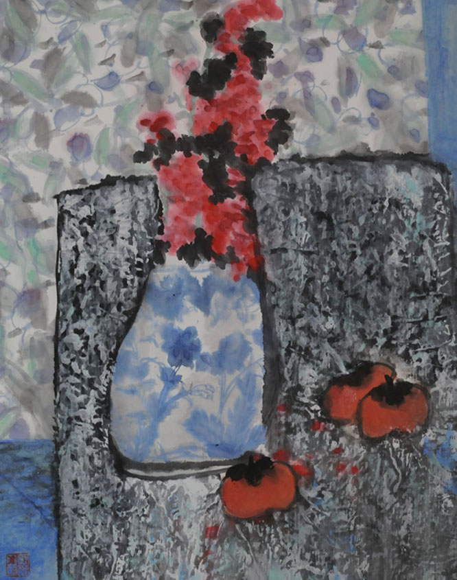 《瓶花》60*48CM 1991