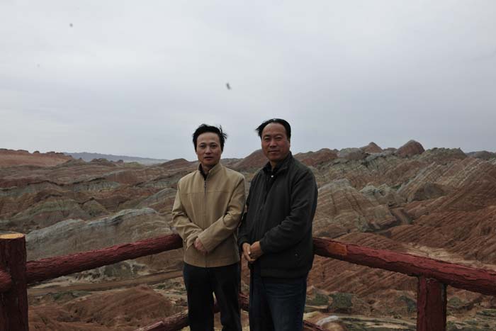 陪同江南名家周矩敏先生在甘州