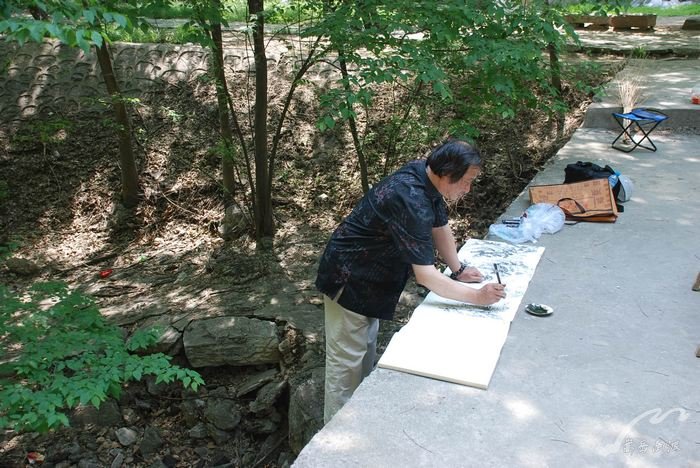 郭子昂北京房山区上方山登高写生