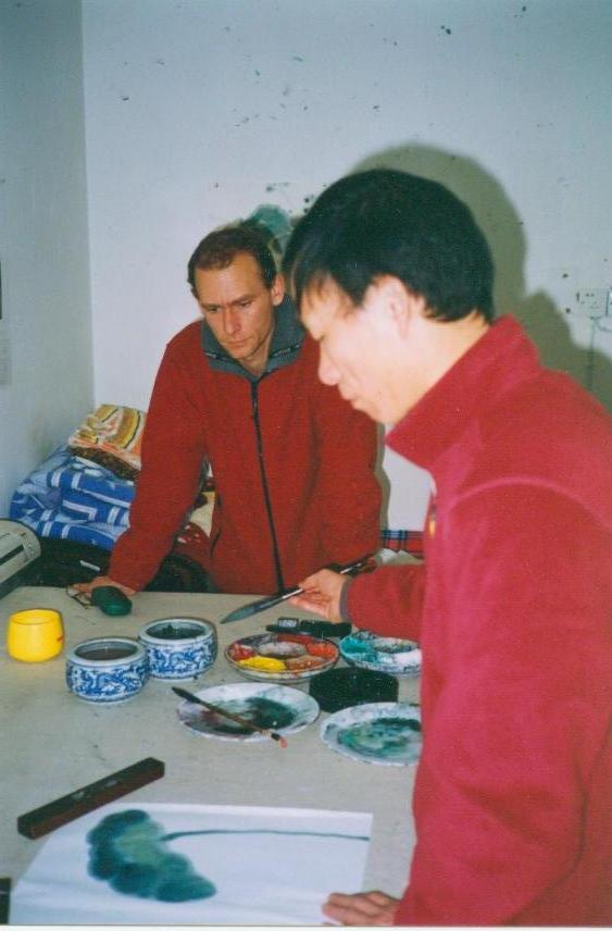 英国画家Peter在尹维新画室
