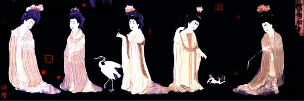 《春花秋月》水墨