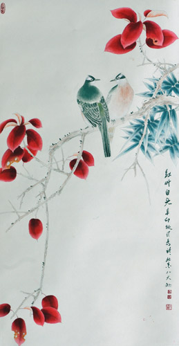 红叶白头 