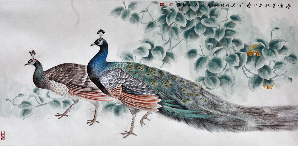 春禽争艳 
