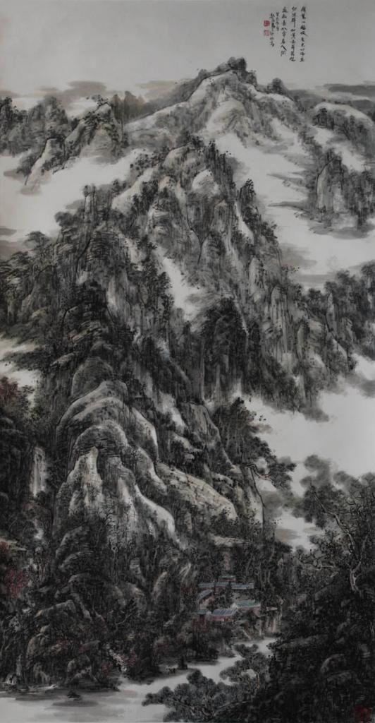 心游万仞写群峰