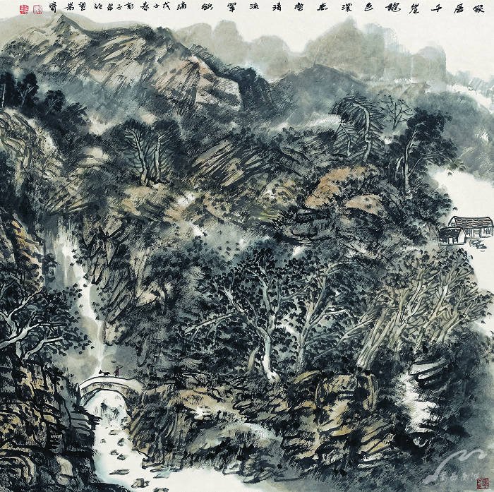 郭子昂作品《千崖秋浓》