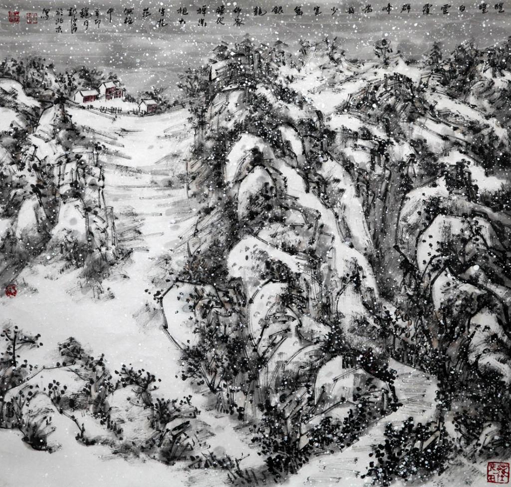 皑皑白雪覆群峰