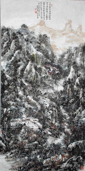 郭子昂作品《嵩岳山水系列》