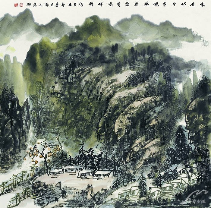 郭子昂作品伏牛清溪.