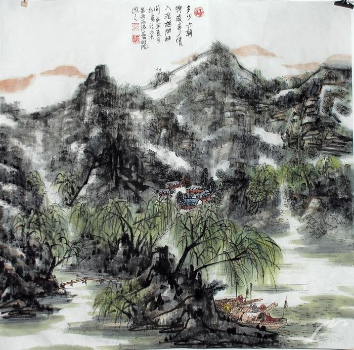 郭子昂作品《嵩岳柳系列