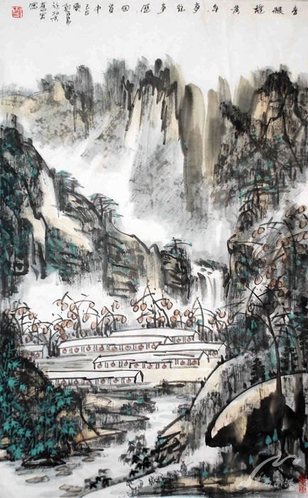 郭子昂嵩岳山水画