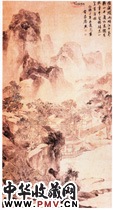 明唐寅　狂风骤鱼图