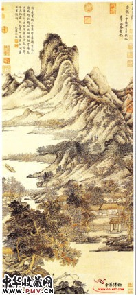 元王蒙　秋山草堂图