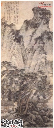元王蒙　春山读书图