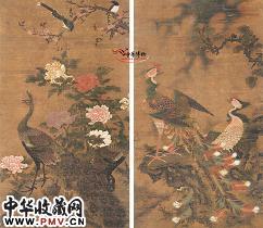 明吕纪 孔雀 凤凰