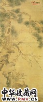明周之冕　松梅芝兔图