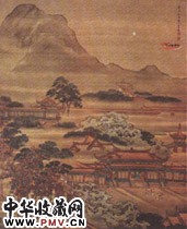 清袁耀　露台秋月图
