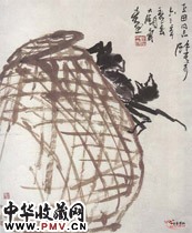 近现代潘天寿　秋蟹图