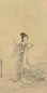 沙馥 1879年作 凌波仙子 立轴 设色纸本