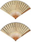 傅增湘 四翰林合书诗文扇 成扇 水墨金笺