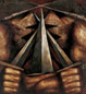 丁方 “剑形的意志”系列之一 油画画布