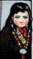 李焕民 1958年 藏族女孩 木版