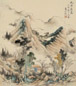 周莲 乙卯(1855年)作 晚村篱落图 镜心 设色纸本
