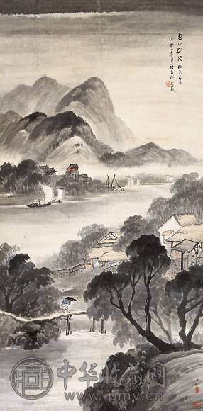 汪琨 夏山欲雨图 立轴 纸本