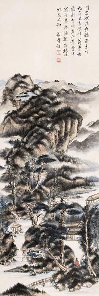 王智 隐居图 立轴 纸本