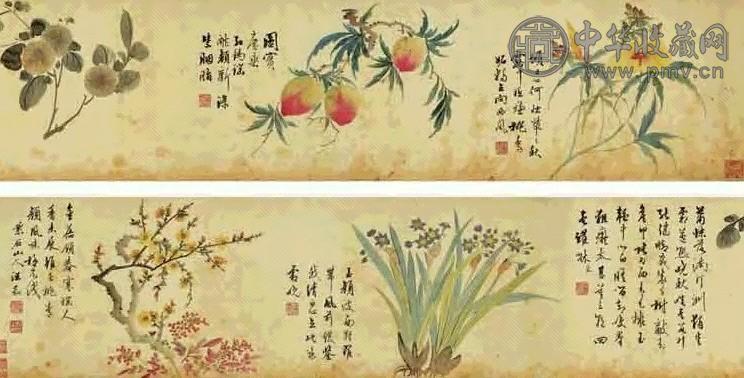 汪恭 花卉 手卷