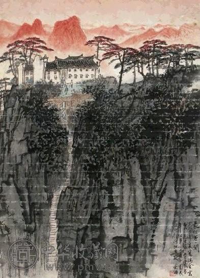 宋文治 1965年作 长征第一关 立轴 设色纸本