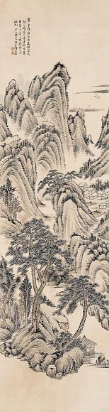 何诗孙 山水 立轴 纸本设色