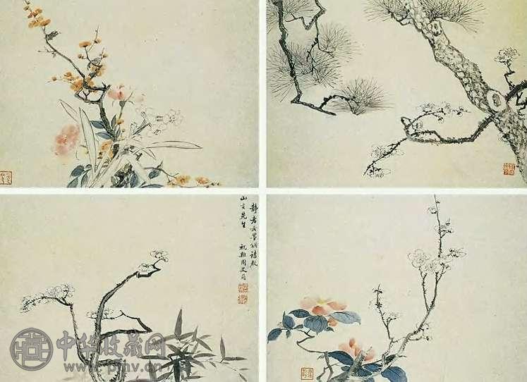 高简 清 梅花 册页(10开)