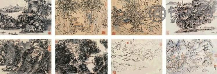 黄宾虹 蜀山纪游图 册页(16开) 设色纸本