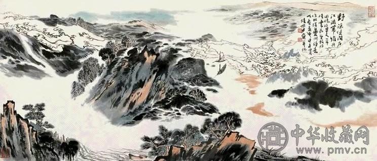 陆俨少 1984年作 杜陵诗意图 镜心 设色纸本