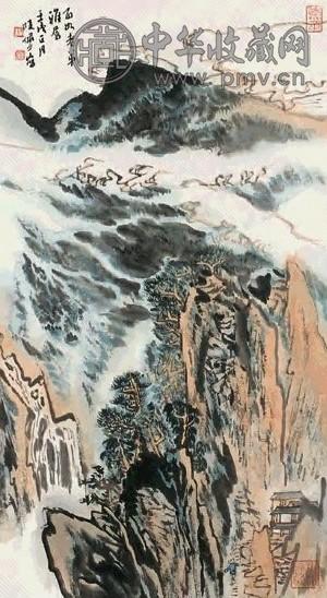 陆俨少 深山归樵图 镜心 水墨纸本