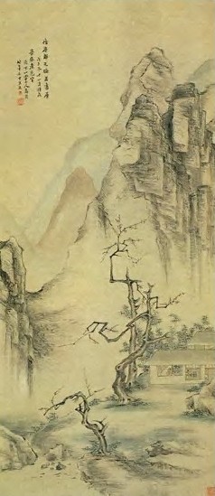 清 高简 梅花书屋图 轴