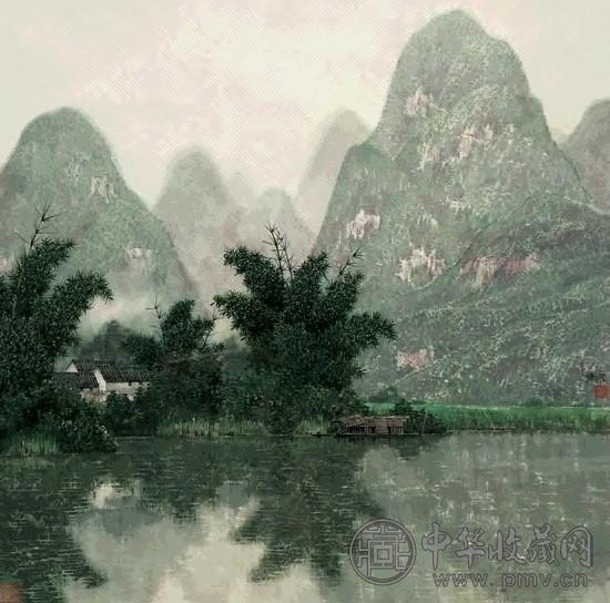 宋涤 漓江晨曦 镜心 设色纸本