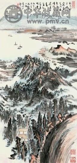 近现代 陆俨少 万壑千岩 轴